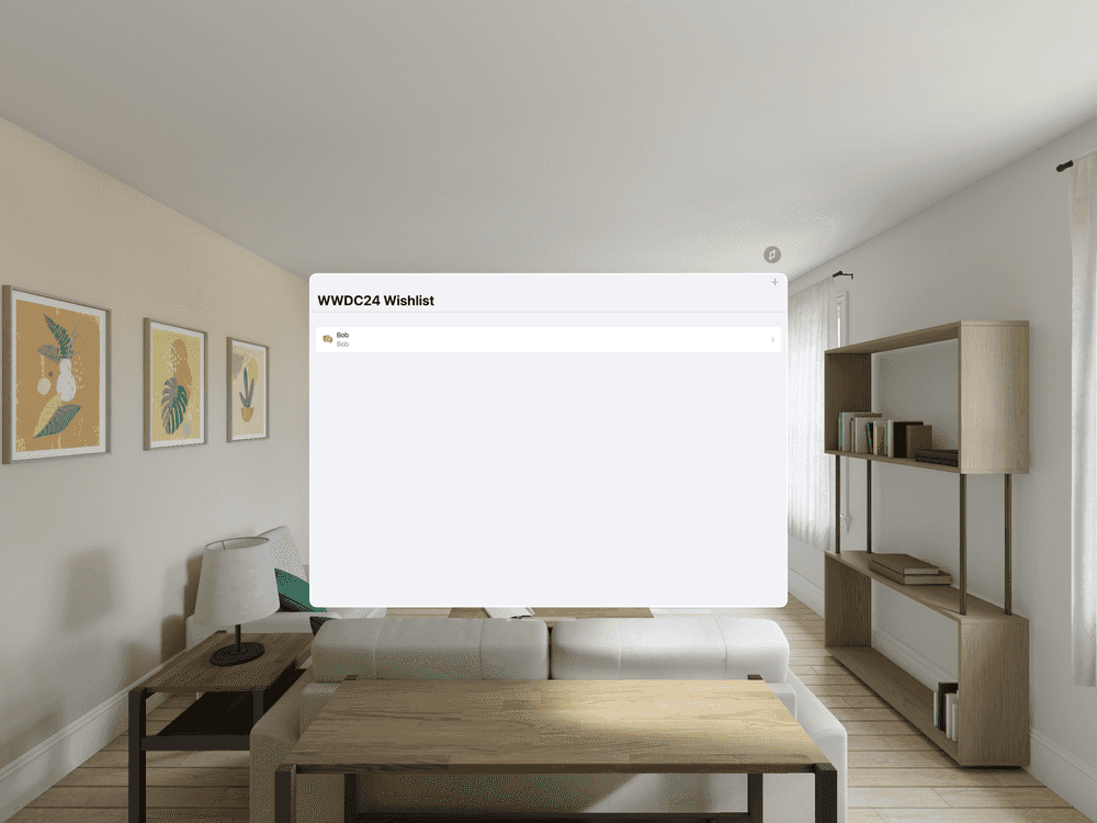 App Running on Apple Vision Pro